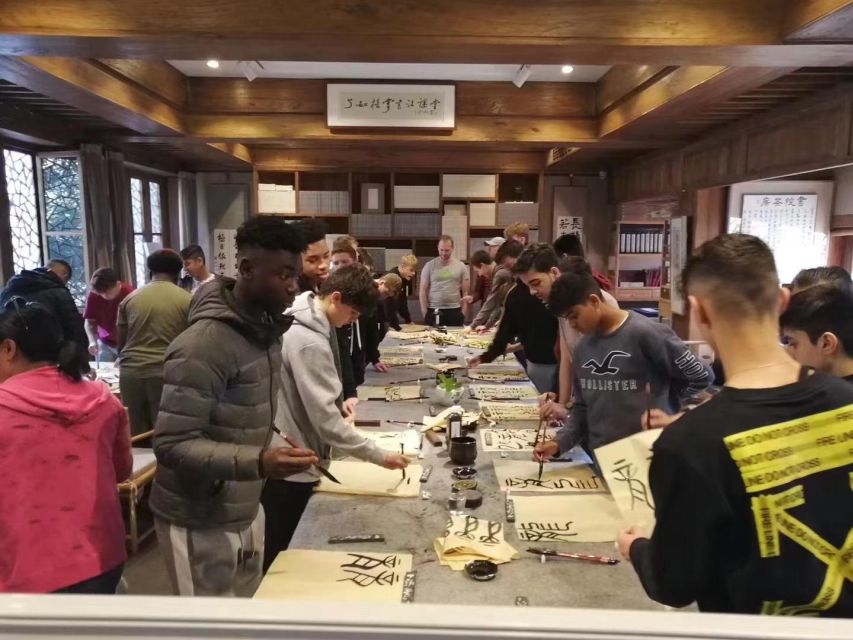 Beijing Calligraphy Class - Tea, snacks, and the final artwork