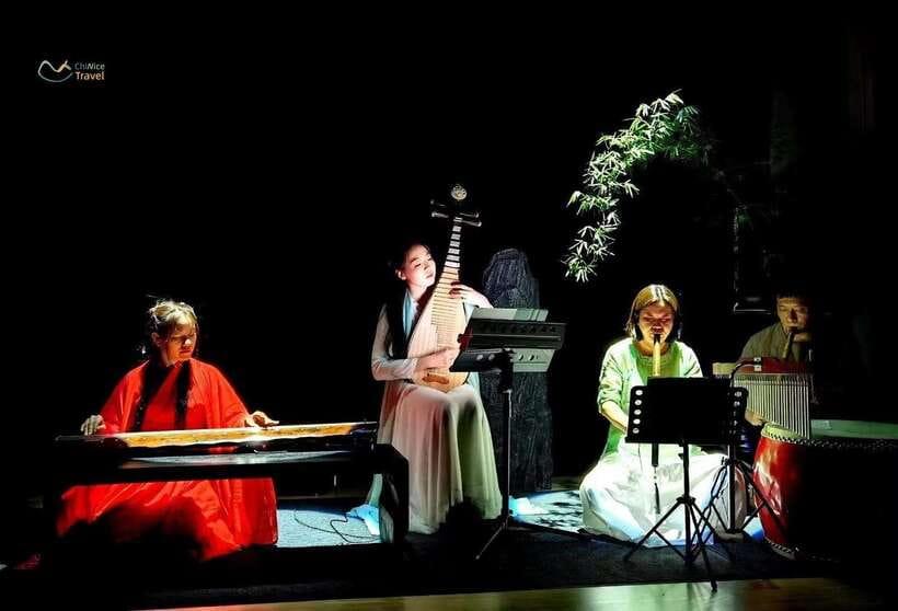 Beijing Hands-On Culture Tour: Tea, Instrument, Calligraphy - Sitting at the guqin