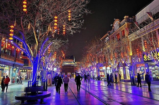 Beijing Private Night Walking Tour: Qianmen Street, Tian'ammen Square and Wangfujing Street - Wangfujing Street, Shops and Street Food
