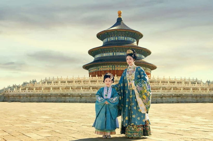 Beijing Traditional Hanfu Experience & Photoshoot for Groups - Choosing a Hanfu outfit and getting styled