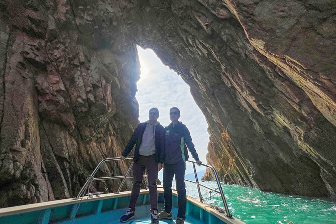Boat Tour Through Four Sea Arches in Sai Kung, Hong Kong Geopark - Po Pin Chau and the Organ Cliff Wall