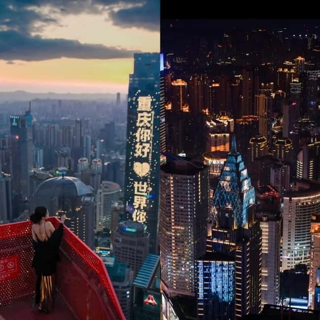 Chongqing: 520m-high Eye Skyview Deck Ticket for Adult - Finding United International Building in Jiefangbei