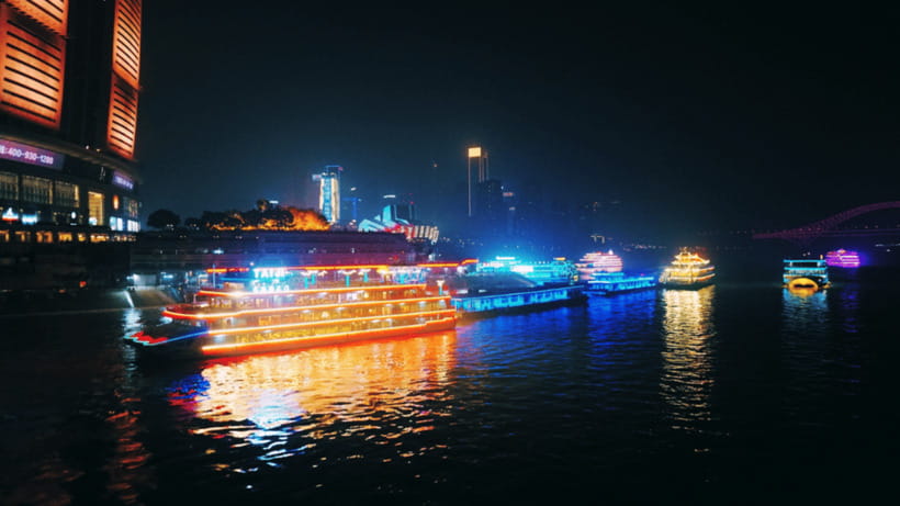 Chongqing: Two Rivers Night Cruise- Yangtze & Jialing Rivers - What the 45-minute route actually shows you