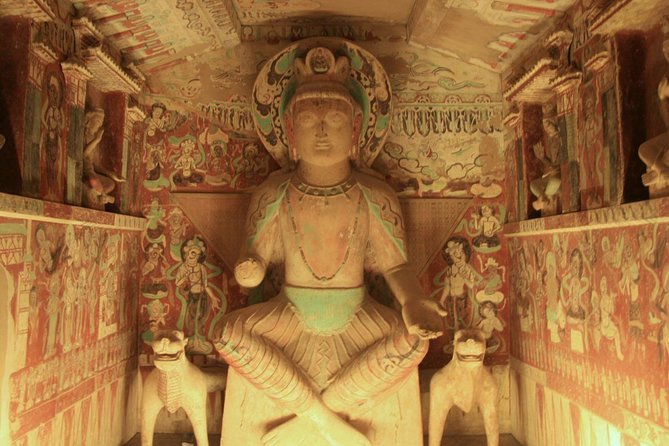 Dunhuang Private Day Tour Mogao Grottoes, Singing Dunes and Crescent Moon Spring - Frescoes, statues, and the choice of eight caves