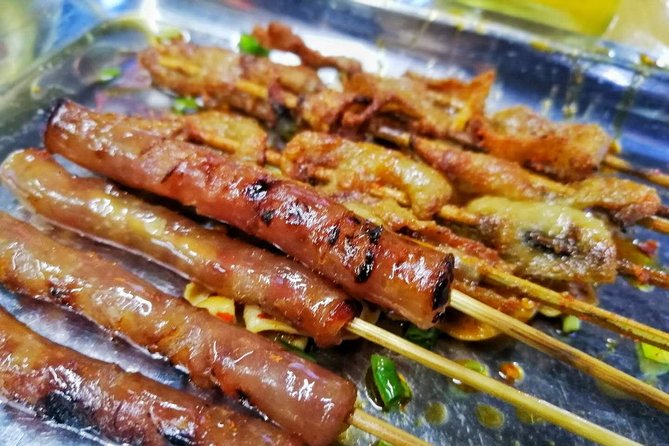 Evening Foodie Adventure in Chengdu the Land of Plenty - The final spread near Jiuyan Bridge