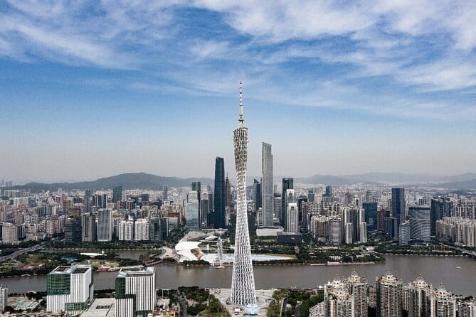 Guangzhou Pearl River Night Cruise and Canton Tower Night Tour - Huacheng Square puts the skyline in context