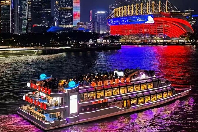 Guangzhou Private Tour of Canton Tower and Pearl River Cruise - The Pearl River cruise after dark
