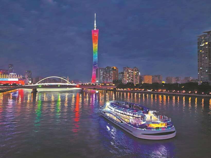 Guangzhou: Roundtrip Cruise Night View from Canton Tower - The route, from Padi to Huacheng Square