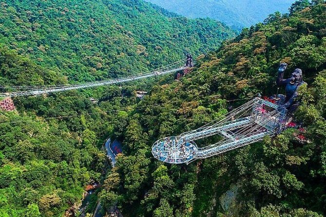 Gulong Gorge Glass Bridge and Underground River Cave Private Tour - Crossing the 520-meter glass walkway