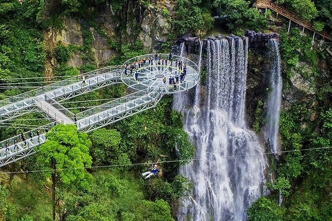 Gulong Gorge Skywalk Glass Bridge and Waterfall View Private Tour - What happens at Gulong Gorge