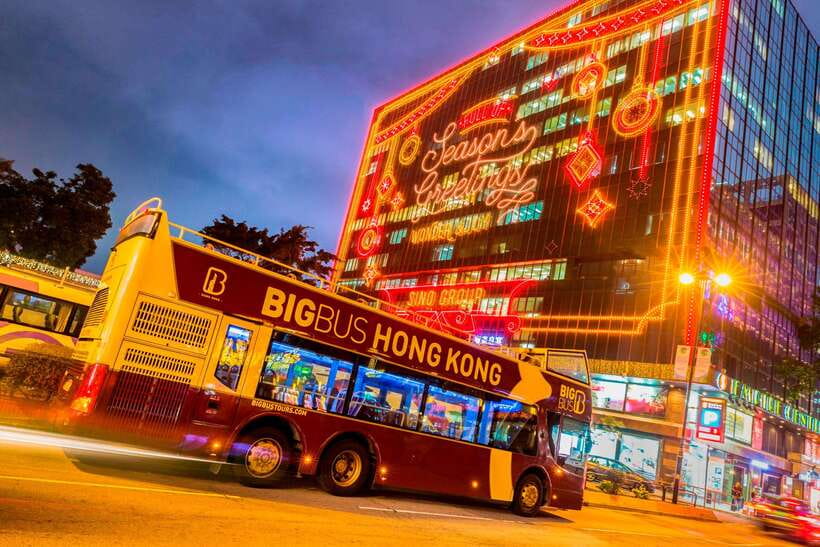 Hong Kong: Panoramic Night Tour of Kowloon by Open-top Bus - The Avenue of Stars and Symphony of Lights finish