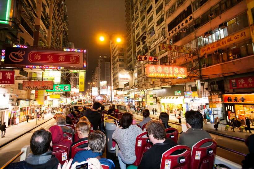 Hong Kong: Panoramic Night Tour of Kowloon by Open-top Bus - Starting beside Bruce Lee at 7:00 PM