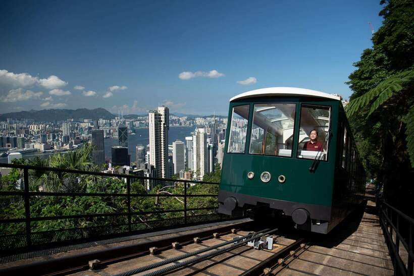 Hong Kong: Peak Tram and Sky Terrace 428 Pass - Entering The Peak Tower at 396 metres