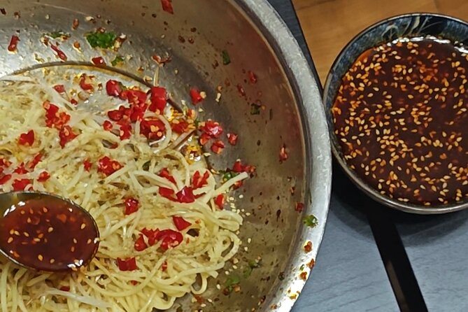 Learn cold noodle and wolf-teeth potato at local home - The family recipe for chili oil