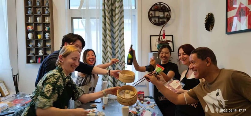 Make Soup Dumpling: Vegan or Pork in Shanghai Shikumen - Starting with flour, water, and dough