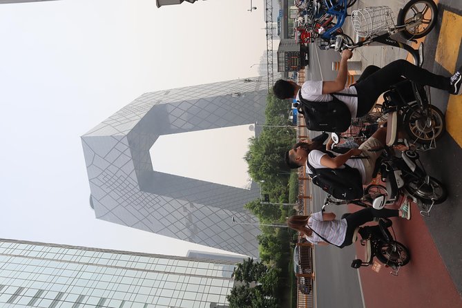 Modern Beijing Discovery by Bike - The Place and its giant roof screen