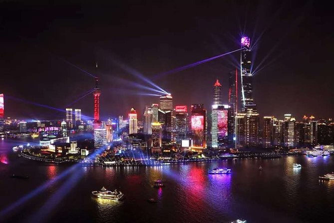 Peking Duck Dining Experience with Amazing Shanghai Night Lights - Yu Garden Bazaar after the lamps come on