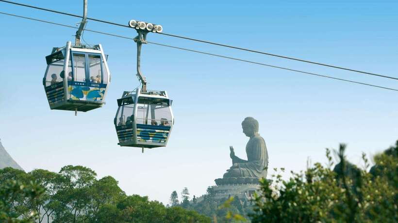 Premium Lantau Tour with Cable Car tickets & English Guide - Ngong Ping Village and the climb to Tian Tan Buddha