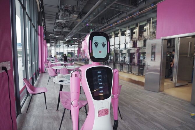 Private Guangzhou High-Tech Tour AI Robot Auto Drive Bus and More - Guangzhou’s modern skyline between technology stops