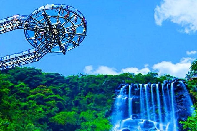 Private Tour to Gulong Canyon with Glass Bridge and Water Falls from Guangzhou - Crossing the 1.5-kilometer glass bridge