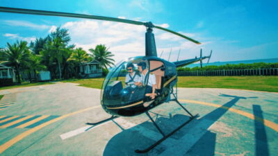 Helicopter Tour over Haitang Bay with Atlantis Views