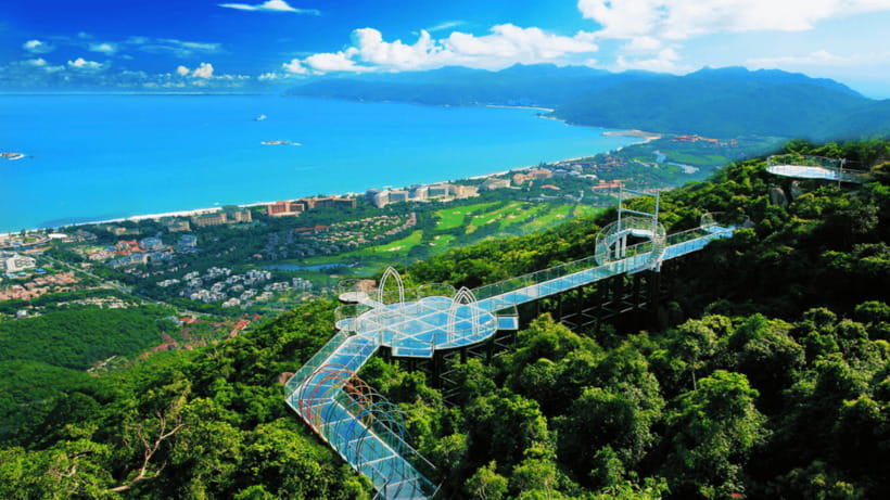 Sanya: Yalong Bay Tropical Forest Ticket and Tour Car - Hiking trails that require real effort