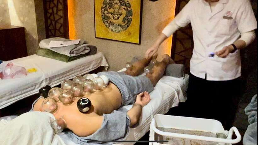 Shanghai:Authentic Chinese Body/Foot Massage, Hair& Head SPA - Cupping leaves marks, so plan around it