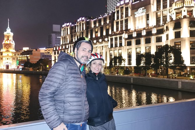 Shanghai Foodie Test & Nightlife Adventure Bike Tour - Riding through old Shanghai after dark