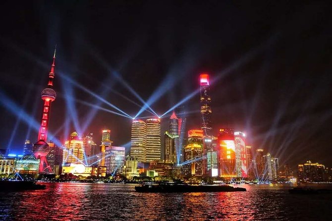 Shanghai Huangpu River Night Cruise with Buffet Dinner - Boarding at the Bund cruise port
