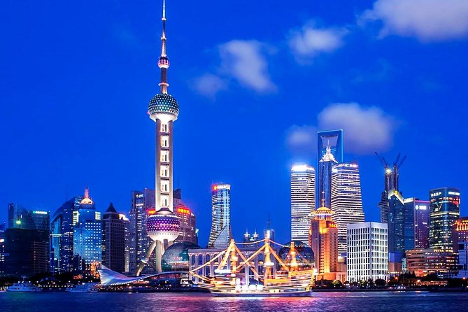 Shanghai Night River Cruise Tour with Xinjiang Style Dining Experience - The Bund and Pudong from the water