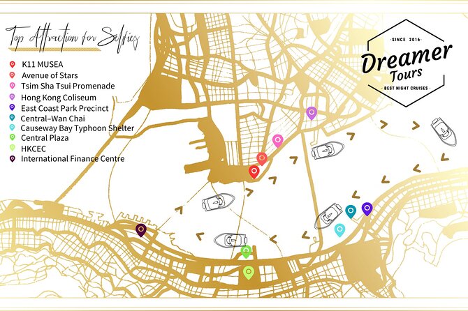 Victoria Harbour Yacht Night Cruise - DREAMER：Tourguide & Photos - The Hong Kong Island skyline and Symphony of Lights