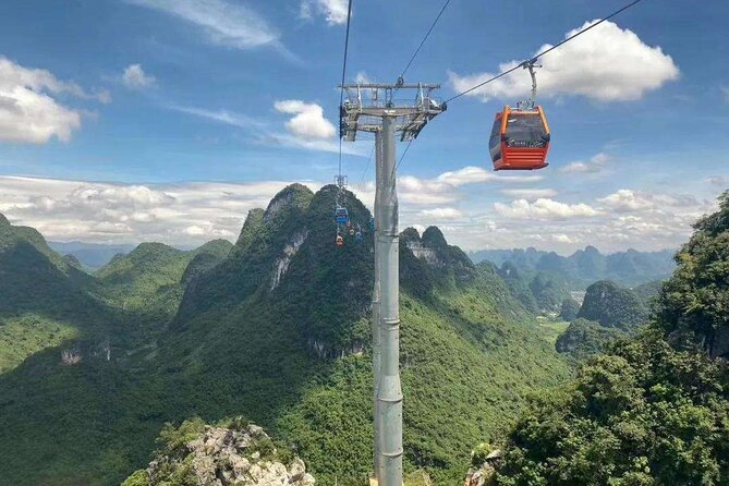 Yangshuo Ruyi peak & round way cable car ticket - Glass walkways and the love-ring bridge